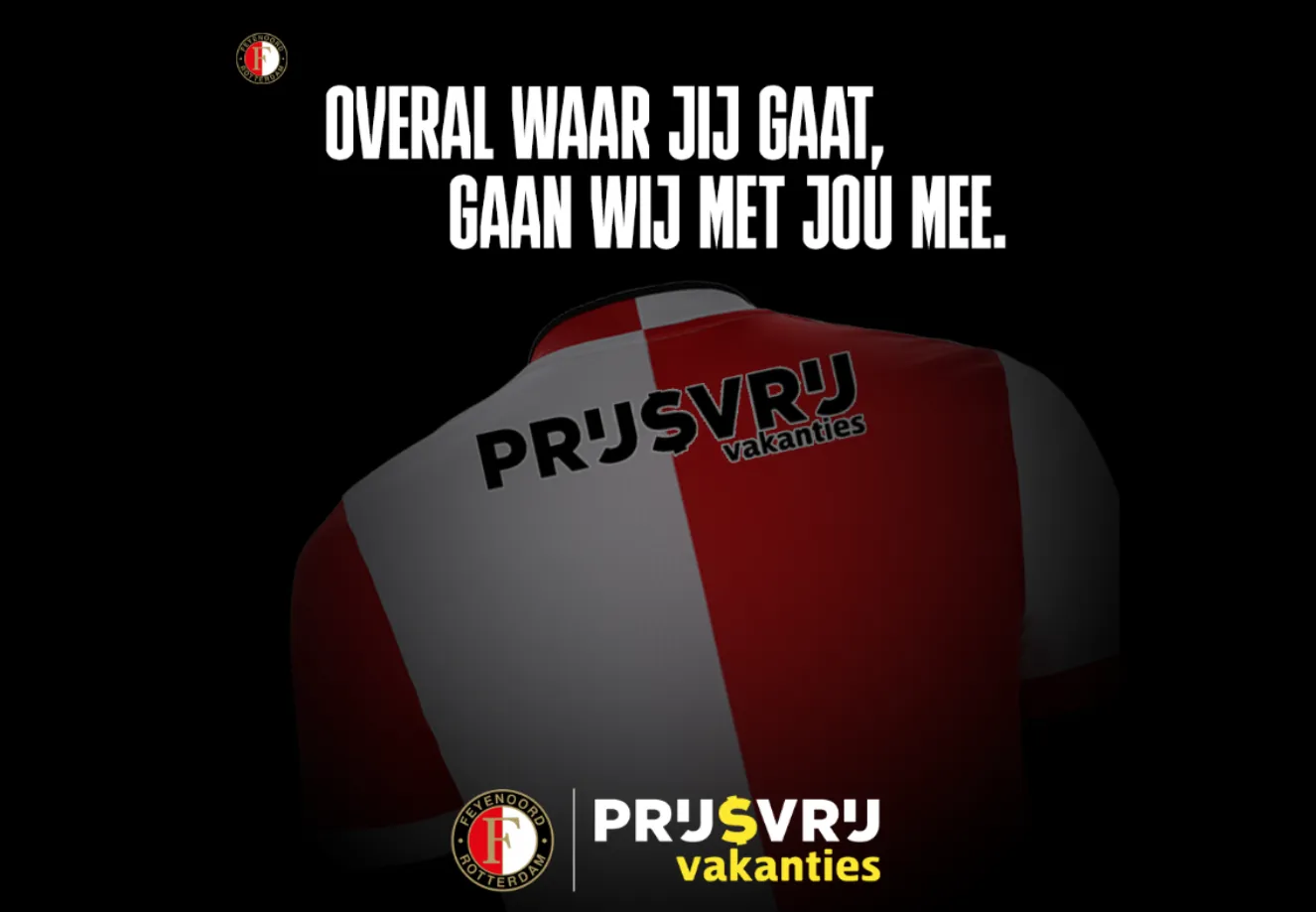 Feyenoord verkoopt géén uit- of thuisshirt zonder Prijsvrij op de rug