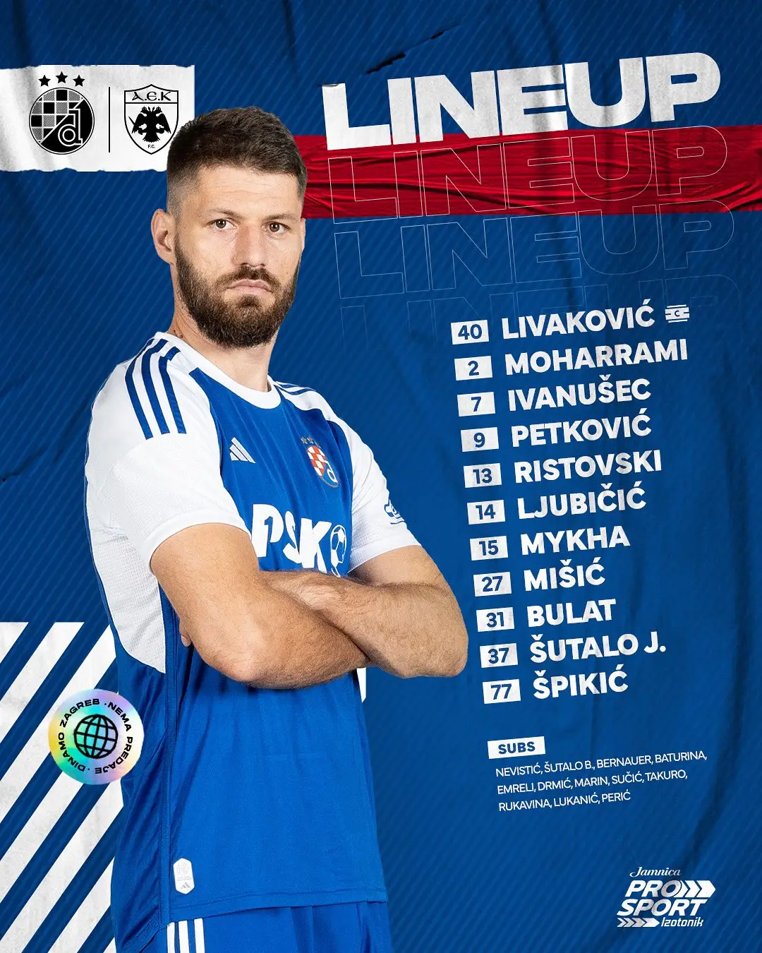 Basisplaats voor Ivanušec bij Dinamo Zagreb