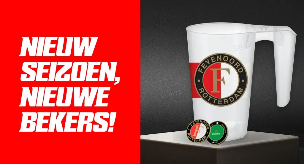 Feyenoord introduceert herbruikbare bekers per seizoen 2024-2025