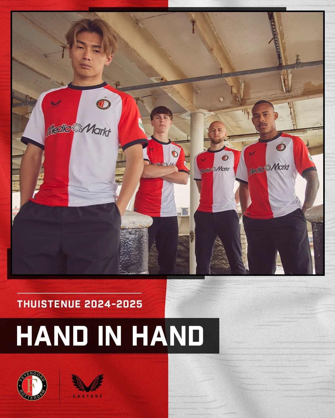 Feyenoord presenteert thuistenue voor seizoen 2024/25