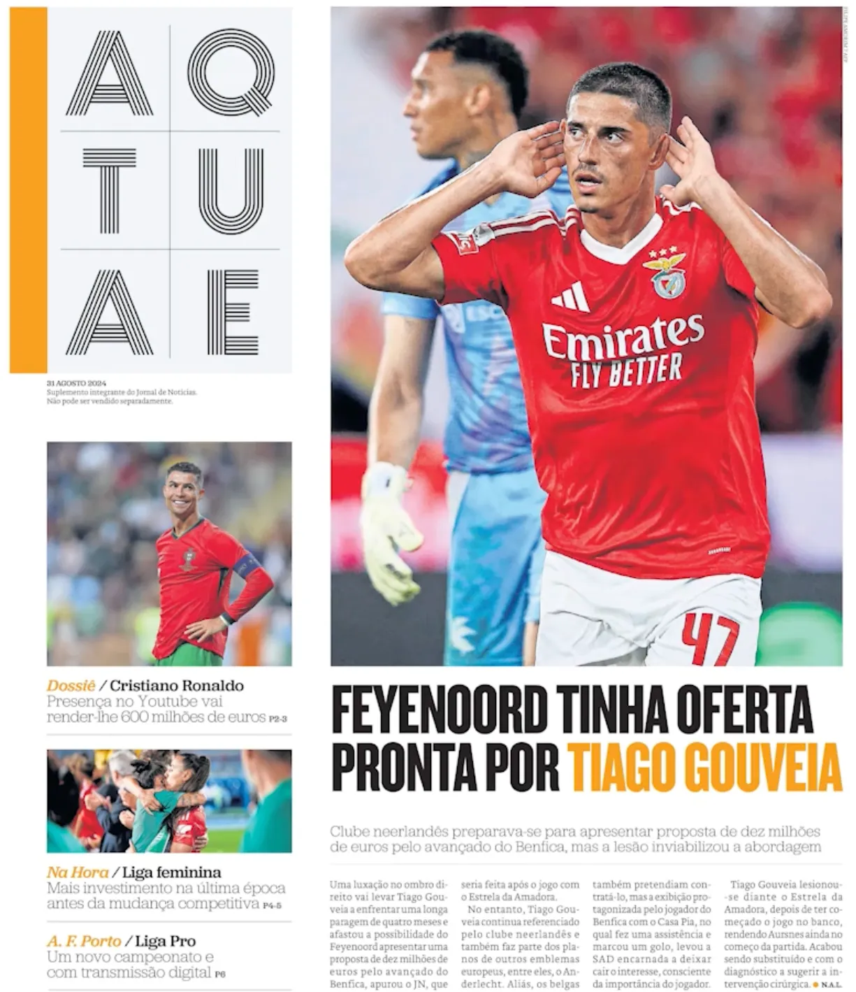 'Feyenoord had tien miljoen over voor Gouveia: blessure maakt deal onmogelijk'