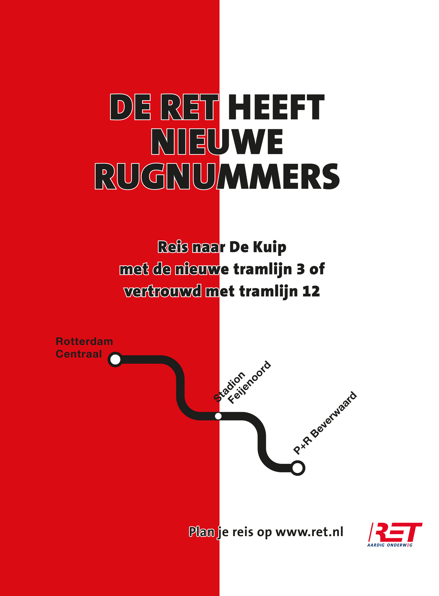 RET wijzigt tramnetwerk: nieuwe lijnnummers vanaf 6 januari