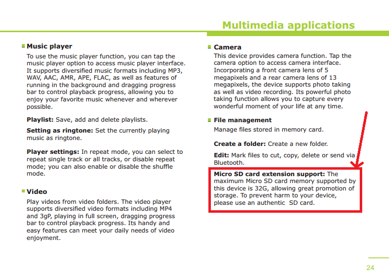 OnePlus One user manual mentions support for microSD expansion!