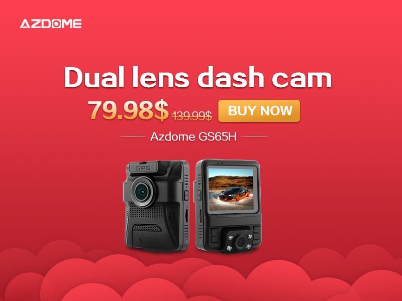 Azdome GS65H Dual Lens Dash Cam now only $79.98 on Amazon