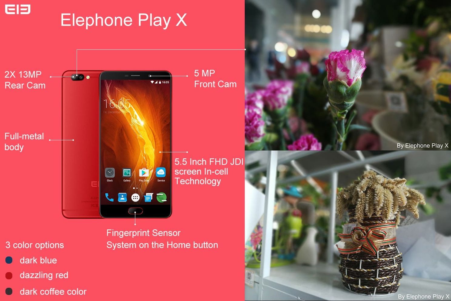 Details emerge about the dual rear camera Elephone Play X (plus camera sample)
