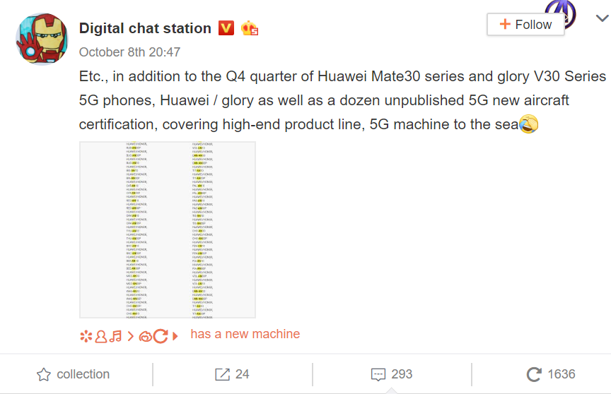 Huawei has over a dozen certified 5G smartphones