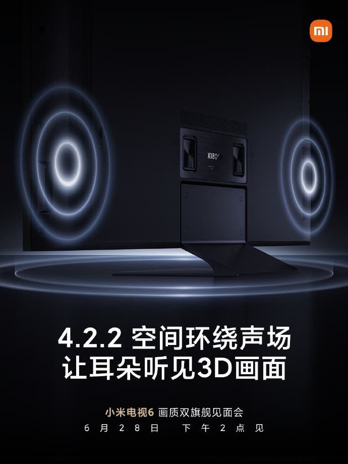 Xiaomi Mi TV 6 To Sport Dual-Camera On Front And Support 100W Sound System