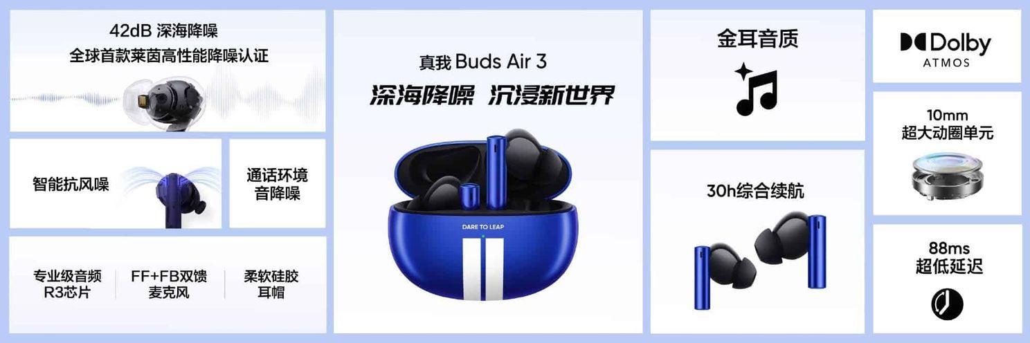 Realme Buds Air3 Supports Smart Wind Noise Reduction