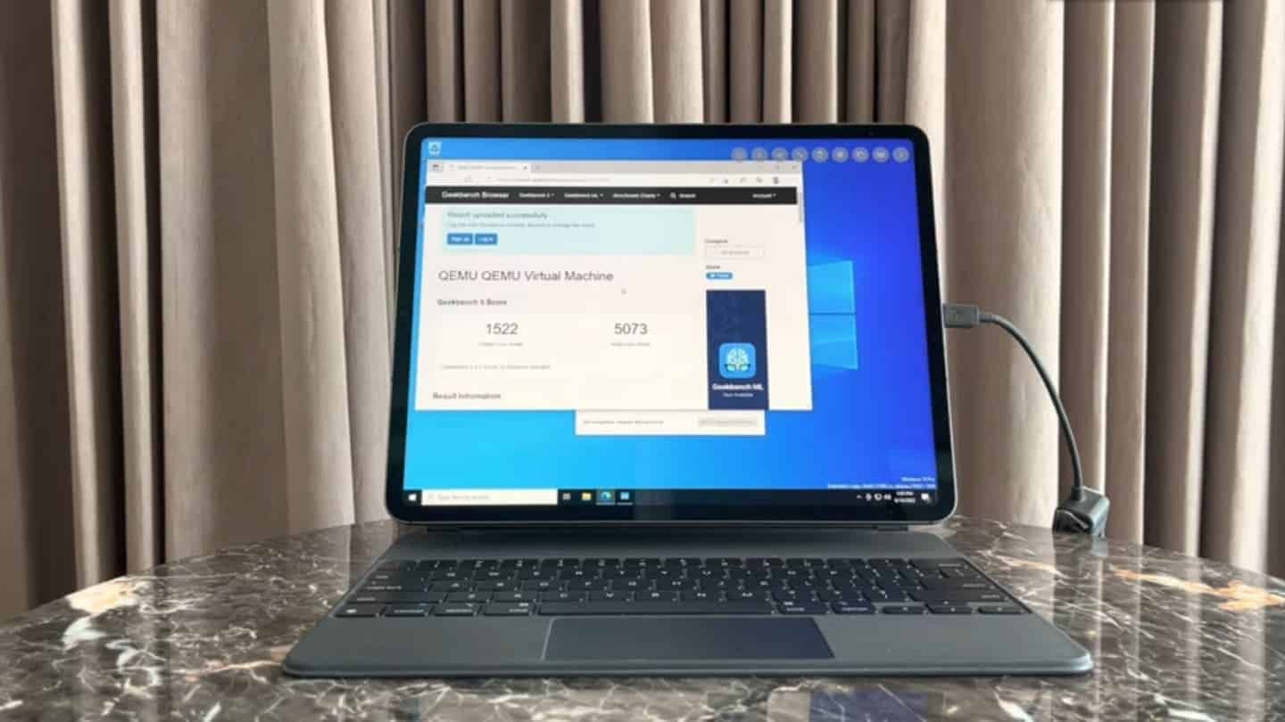 Watch the M1 iPad Pro running Windows 10 very smoothly
