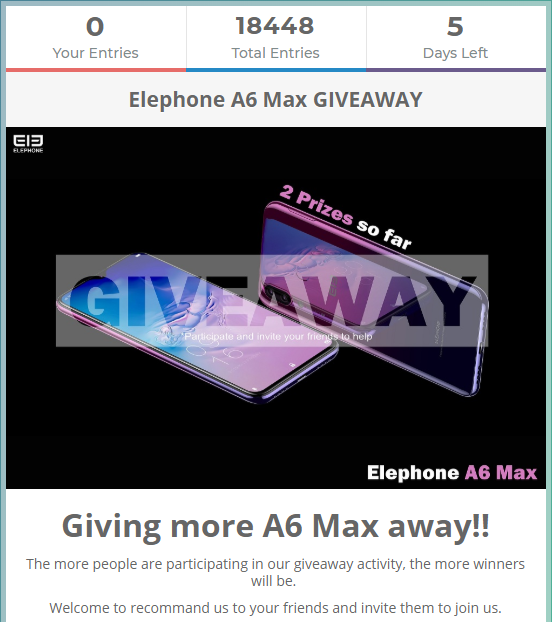 Elephone A6 Max Giveaway Ending in 5 Days: Enter Now!