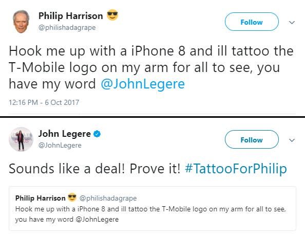 Want an iPhone 8 for free? Just get a T-Mobile tattoo!