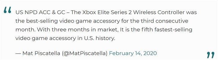 Xbox Elite Controller 2 is America's best-selling gaming accessory for three consecutive months