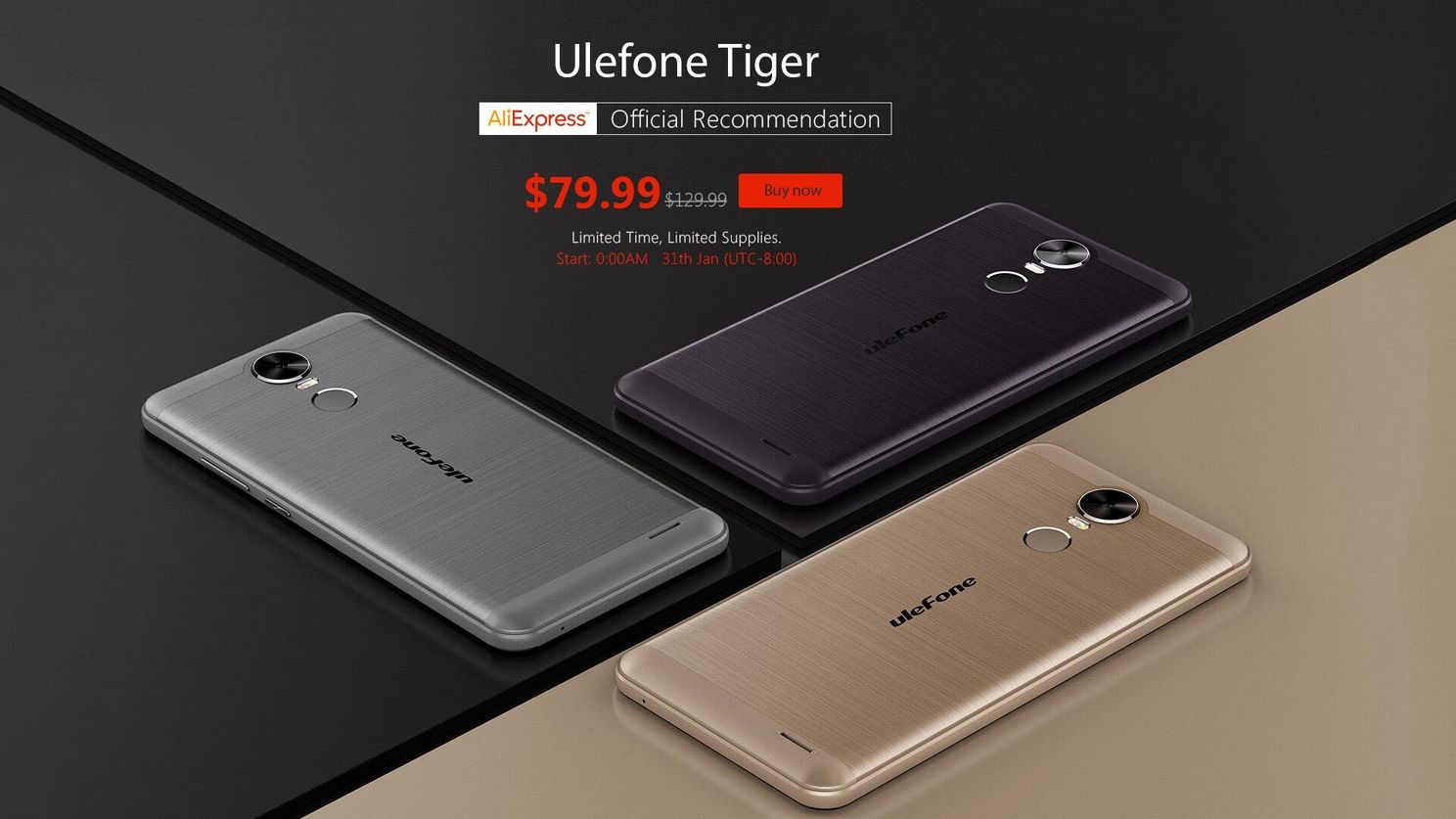 Ulefone Tiger down to $79.99 temporarily