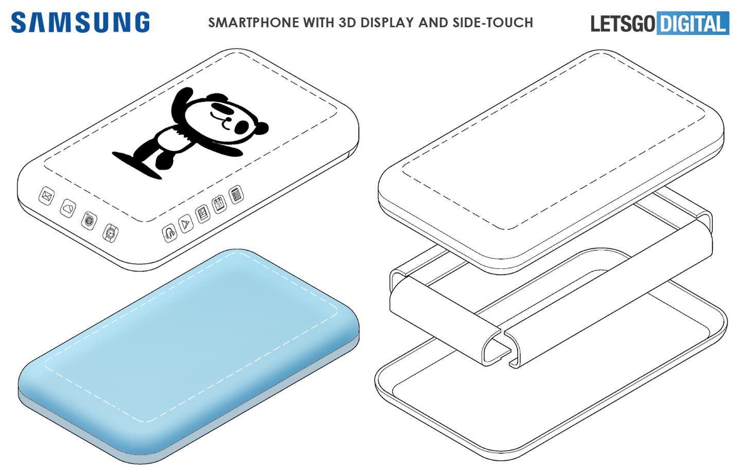 Samsung's new patent use a super rounded touch display