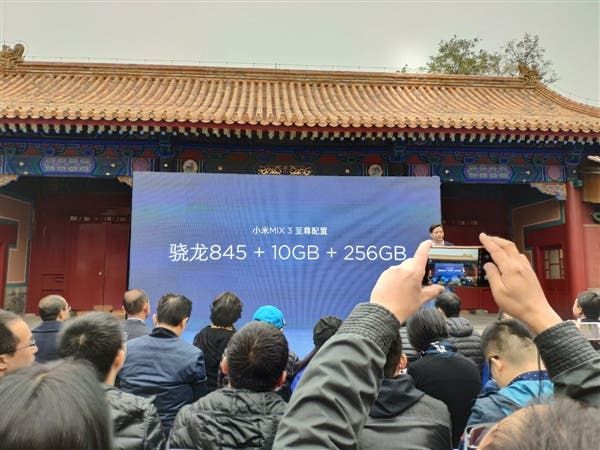 Xiaomi Mi MIX 3 Forbidden City edition (10GB+256GB) to cost 4999 Yuan ($720)