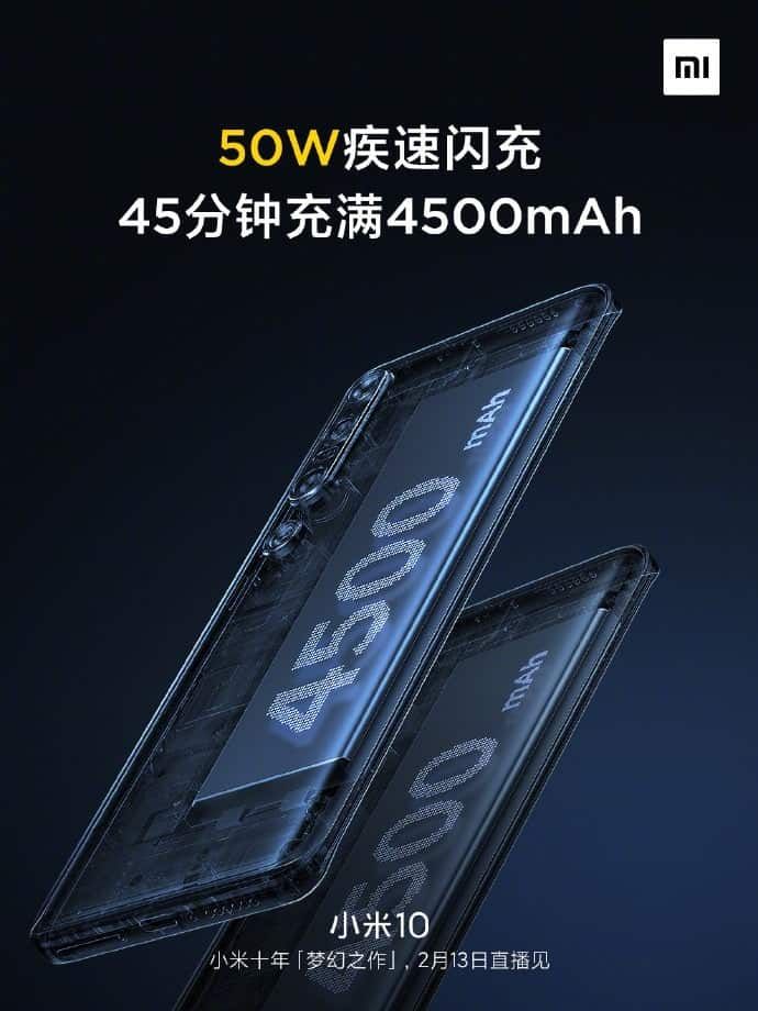 Xiaomi Mi 10 battery capacity confirmed - larger than Mi 9