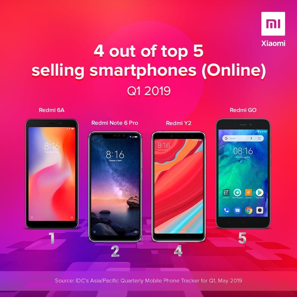 Xiaomi is the top smartphone brand online for ten consecutive quarters