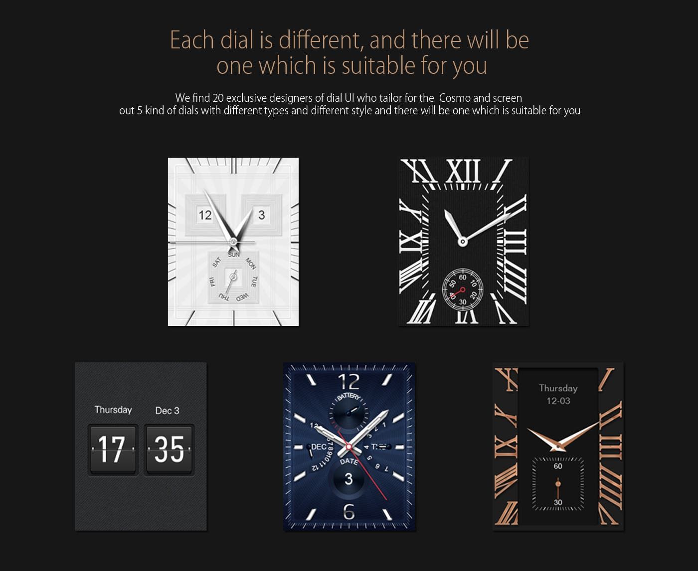 Customise your Zeblaze Cosmo with a choice of designer watch faces