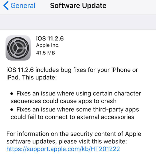 iOS 11.2.6 update rolls out to fix the iPhone mess caused by Indian Character