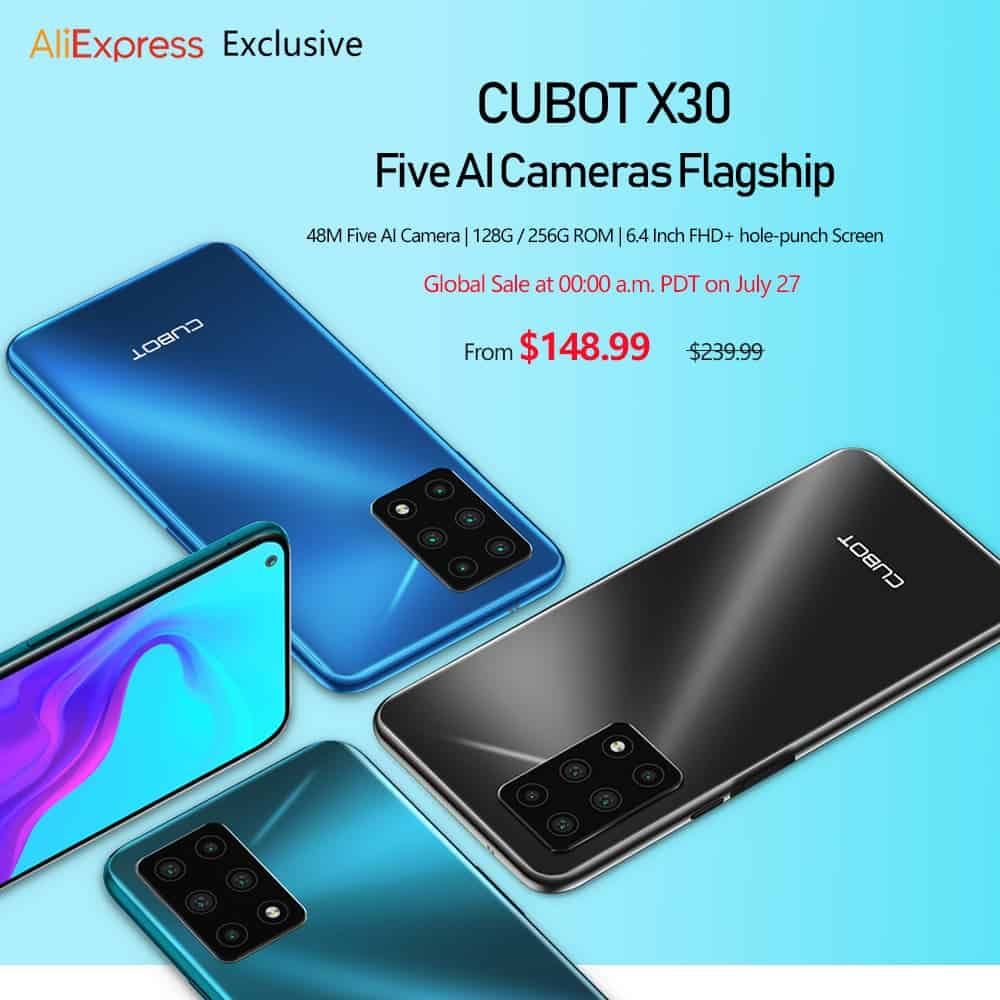 Cubot X30 with 48MP and five AI cameras starts at $148.99