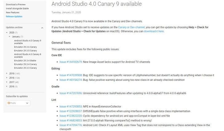 Android Studio 4.0 Canary 9 now available