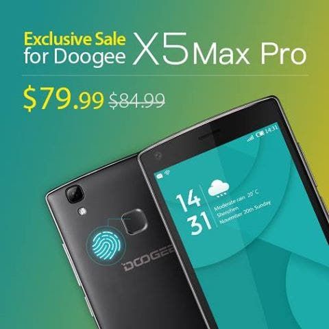 Doogee X5 Max Pro with MT6737 presale for $84.99