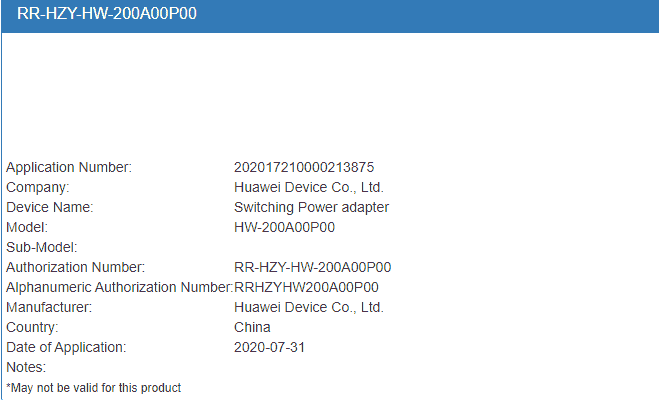 Honor's 135W charging adapter appears online