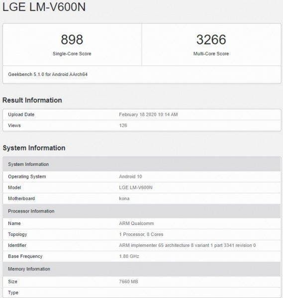 LG V60 ThinQ 5G key specs revealed