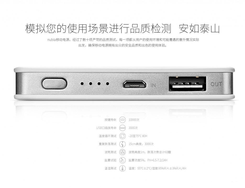 Nubia's new 8000mAh power banks come in a variety of colors