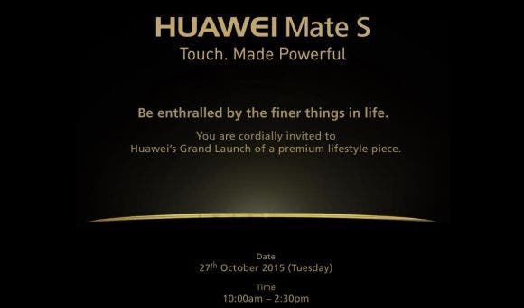 Huawei Mate S landing in Malaysia next week