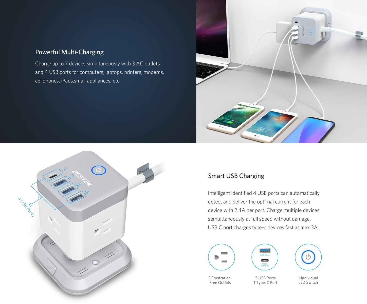 Giveaway! 10 winners wanted for Bestek's 3-Outlet Vertical Cube!