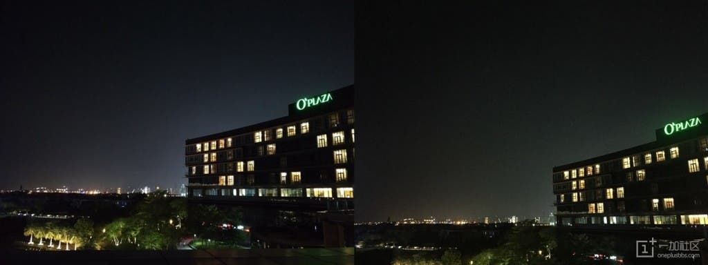 OnePlus 2 night photo samples compared to iPhone 6 looking very impressive