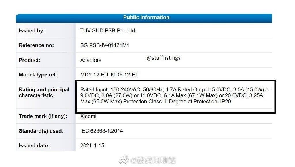 Xiaomi Mi 11 Pro may disappoint with the speed of wired charging