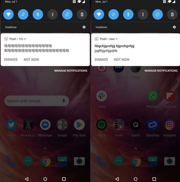 OnePlus 7 Pro receives a  weird message