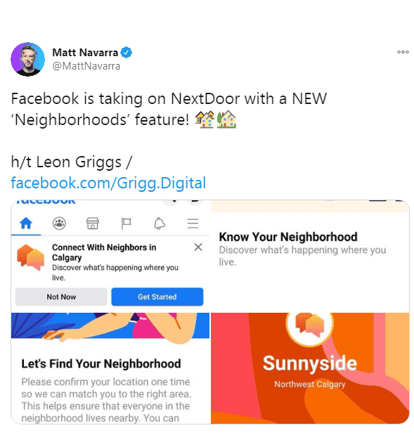 Facebook Neighborhood, Zingr and Nextdoor. Social apps to connect people and local business