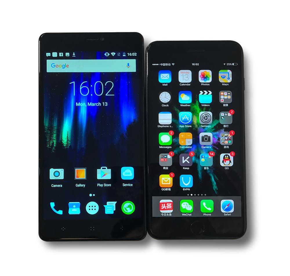Elephone C1 Max vs iPhone 7 Plus
