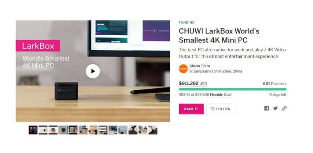 CHUWI LarkBox crowdfunding event is ending soon