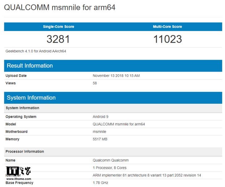 Qualcomm Snapdragon 8150 Leaked in GeekBench Database