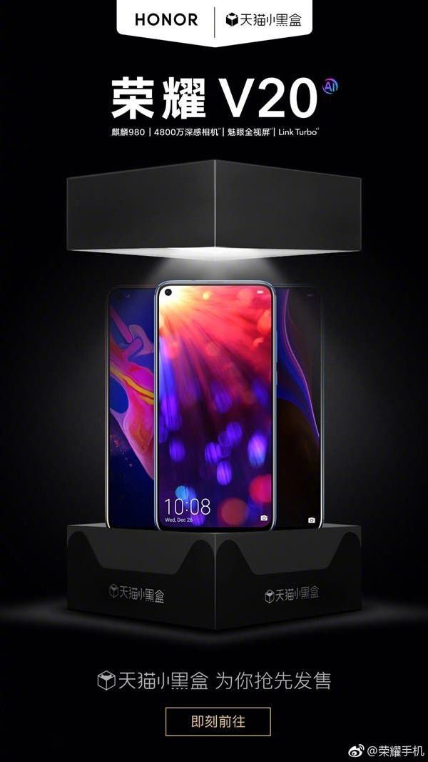 Upcoming Honor V20 Available for Pre-Order, Coming on December 26