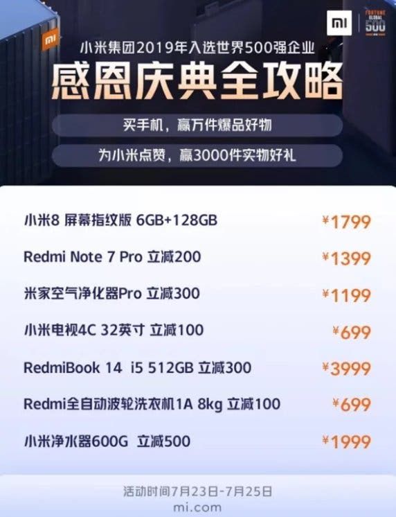 Xiaomi launches promo campaign to celebrate its place on Fortune 500 listing