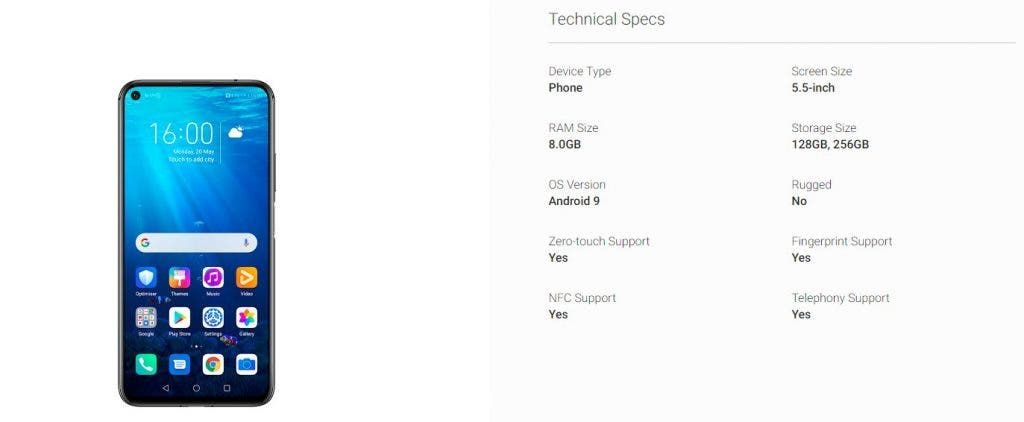 Huawei nova 5T Pro specifications disclosed by Android Enterprise listing