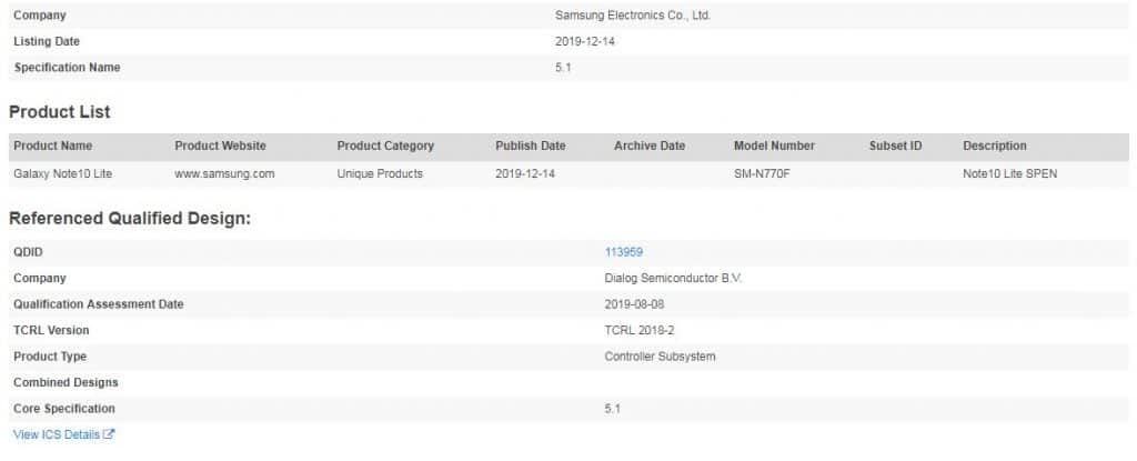 Galaxy Note 10 Lite will know the exact location of S-Pen via Bluetooth 5.1