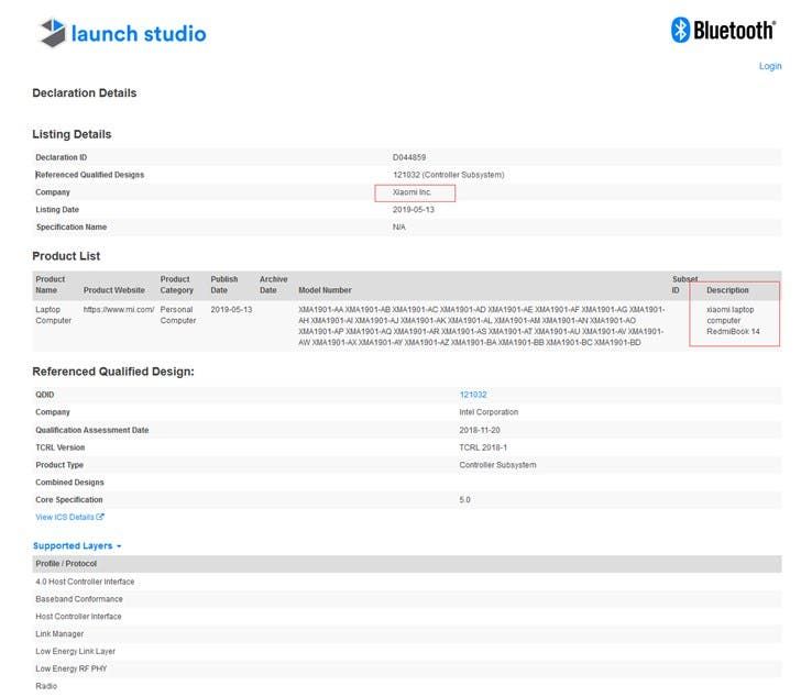 Alleged Redmi Notebook Passed SIG Certification, Named RedmiBook