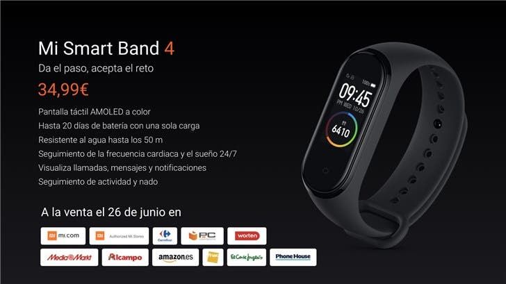 Xiaomi Mi Band 4 Officially Went on Sale in Spain, at 34.99 Euros