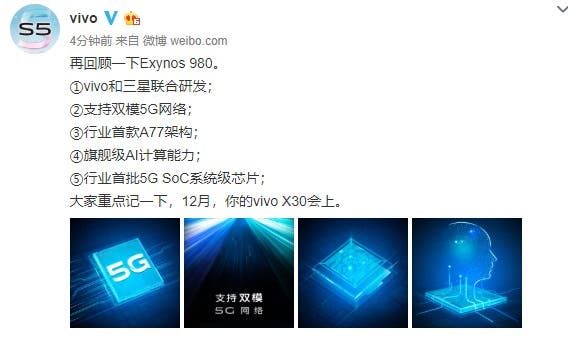 VIVO Talks About Main Advantages Of Exynos 980 5G Chip