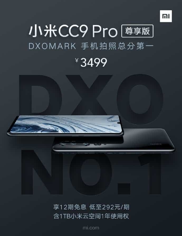 Xiaomi CC9 Pro Exclusive Version Re-Started Selling