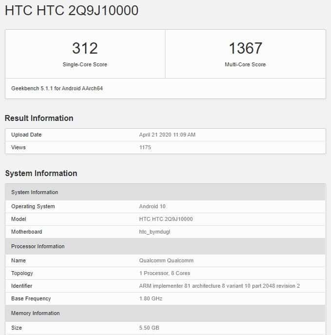 HTC Desire 20 Pro Appears in New Schematics with 4 Cameras and a Punch-Hole