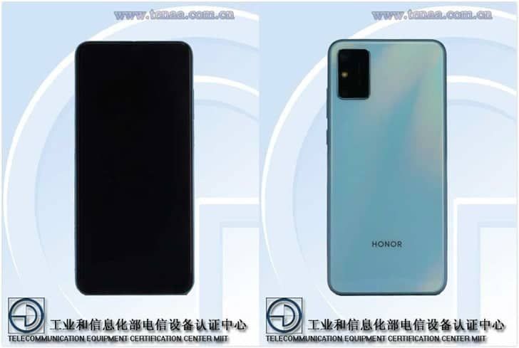 Honor Smartphone with Model MOA-AL00 Surfaces Online with Matrix Cameras, Waterdrop Notch