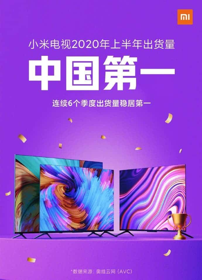 Xiaomi Mi TV Ranks First In China In The First Half Of 2020