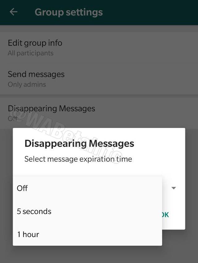 WhatsApp tests the self-destruction of messages